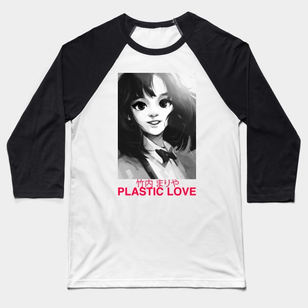 Mariya Takeuchi Plastic Love Baseball T-Shirt by vinceruz